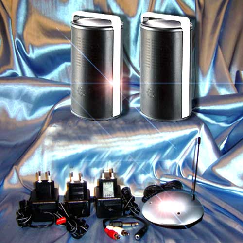 WIRELESS FUNK-LAUTSPRECHER auch f. PC NOTEBOOK MP3 IPOD